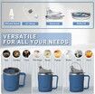 Spill Proof Cup for Elderly, 13.5oz Stainless Steel Sippy Cup with Straw, Ideal for Seniors