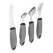 Adaptive Utensil Set, 4Pcs Non Shaking Adaptive Tableware Weighted Non Slip Rubber Handle Adaptive Eating Utensils for Hand Tremors Elderly