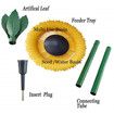 Sunflower Bird Feeder Outdoor Flower Shape Bird Feeding Tray,Garden Decor Stake,Ideal Gift Surprise for Nature Lover,Wild Bird Watcher