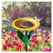 Sunflower Bird Feeder Outdoor Flower Shape Bird Feeding Tray,Garden Decor Stake,Ideal Gift Surprise for Nature Lover,Wild Bird Watcher
