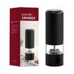Black Electric ABS Portable Grinder Black Pepper & Salt Grinder Suitable for Sea Salt & Peppe