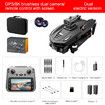 8K GPS Drone Dual Camera 5G WIFI FPV 360 Degree Obstacle Avoidance Brushless Large Screen RC Quadcopter With 2 batteries