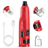 Dog Nail Grinder Quiet 45db 6Speed Pet Nail Trimmer 2 LED Lights Rechargeable Electric with Dust Cap