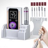 Portable Electric Nail Drill File 45000RPM Cordless Professional Manicure Polishing for Acrylic Gel Nails E File Machine with Bits Base