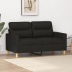 2-Seater Sofa Black 120 cm Fabric