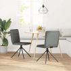 Dining Chairs 2 pcs Dark Grey Fabric