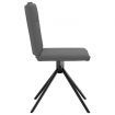 Dining Chairs 2 pcs Dark Grey Fabric