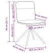 Dining Chairs 2 pcs Dark Grey Fabric