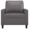 Sofa Chair Grey 60 cm Faux Leather