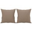 2-Seater Sofa with Throw Pillows Cappuccino 120 cm Faux Leather