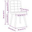 Dining Chairs 2 pcs Dark Grey Fabric