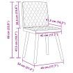 Dining Chairs 2 pcs Dark Grey Fabric