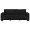 3-Seater Sofa Black 180 cm Fabric