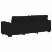 3-Seater Sofa Black 180 cm Fabric