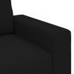 3-Seater Sofa Black 180 cm Fabric