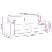 3-Seater Sofa Black 180 cm Fabric