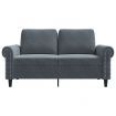 2-Seater Sofa Dark Grey 120 cm Velvet