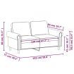 2-Seater Sofa Dark Grey 120 cm Velvet