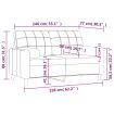 2-Seater Sofa with Throw Pillows Black 140 cm Fabric