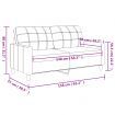 2-Seater Sofa Black 140 cm Fabric