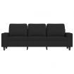 3-Seater Sofa Black 180 cm Fabric