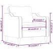 Sofa Chair Black 60 cm Fabric