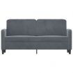 2-Seater Sofa Dark Grey 140 cm Velvet