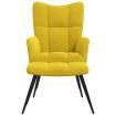 Relaxing Chair with a Stool Mustard Yellow Velvet