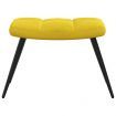 Relaxing Chair with a Stool Mustard Yellow Velvet
