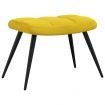 Relaxing Chair with a Stool Mustard Yellow Velvet