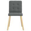 Dining Chairs 2 pcs Dark Grey Fabric