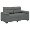 2-Seater Sofa Dark Grey 120 cm Fabric
