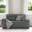 2-Seater Sofa Dark Grey 120 cm Fabric