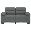 2-Seater Sofa Dark Grey 120 cm Fabric