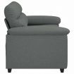 2-Seater Sofa Dark Grey 120 cm Fabric