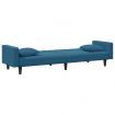 2 Piece Sofa Set with Pillows Blue Velvet