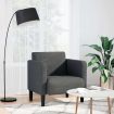 Sofa Chair with Armrests Dark Grey 54 cm Corduroy Fabric