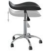 Swivel Dining Chair Black Faux Leather