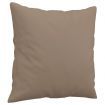 3-Seater Sofa with Throw Pillows Cappuccino 180 cm Faux Leather