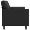 3-Seater Sofa Black 180 cm Faux Leather