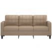3-Seater Sofa Cappuccino 180 cm Faux Leather