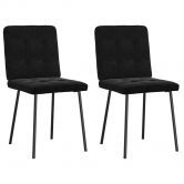 Dining Chairs 2 pcs Black Velvet