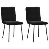 Dining Chairs 2 pcs Black Velvet