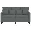 2-Seater Sofa Dark Grey 120 cm Fabric