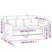 2-Seater Sofa Dark Grey 120 cm Fabric