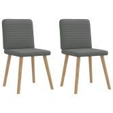 Dining Chairs 2 pcs Dark Grey Fabric
