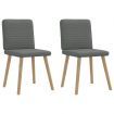 Dining Chairs 2 pcs Dark Grey Fabric