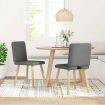 Dining Chairs 2 pcs Dark Grey Fabric