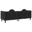 Sofa with Cushions 3-Seater Black Velvet