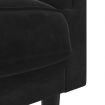 Sofa with Cushions 3-Seater Black Velvet